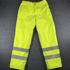 Hawke & Co safety work pants fluorescent yellow L Class 2 high visibility‎